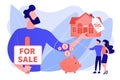 House for sale concept vector illustration. Royalty Free Stock Photo