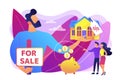 House for sale concept vector illustration. Royalty Free Stock Photo