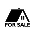 House for sale icon or sign