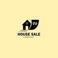 House Sale logo design vector concept, house rent logo design, real estate logo design, vector logo design, modern logo design, mi Royalty Free Stock Photo