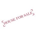 House For Sale rubber stamp vector image Royalty Free Stock Photo