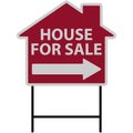 House For Sale Sign Illustration Royalty Free Stock Photo