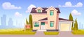 House for sale in suburban town Royalty Free Stock Photo