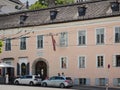 The house in Salzburg where Wolfgang Amadeus Mozart used to live Royalty Free Stock Photo