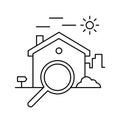 The house search icon offers various concepts for finding the perfect property, catering to diverse home search preferences and