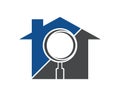 house search logo vector magnifier Royalty Free Stock Photo