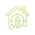 House searching services gradient linear vector icon Royalty Free Stock Photo