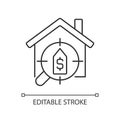 House searching services linear icon Royalty Free Stock Photo