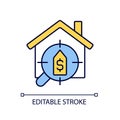 House searching services RGB color icon Royalty Free Stock Photo