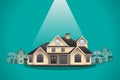 House selection, real estate concept vector illustration.