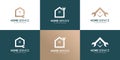 House service logo collection with creative unique element Premium Vector Royalty Free Stock Photo