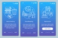 House service onboarding mobile app page screen vector template