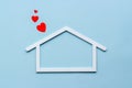 House shape with heart. Love family concept Royalty Free Stock Photo