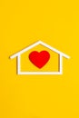 House shape with heart. Love family concept Royalty Free Stock Photo