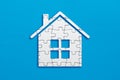 House shape made out of puzzle pieces. House construction, real estate mortgage or investment Royalty Free Stock Photo