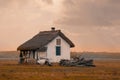 House of shepherds on the Hungarian puszta Royalty Free Stock Photo