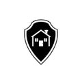 House shield icon isolated on white background