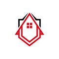 House shield protection logo design template, Home Shield Logo Design Vector property company real estate