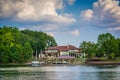 House on the shore of Lake Norman, in Cornelius, North Carolina. Royalty Free Stock Photo