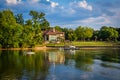 House on the shore of Lake Norman, in Cornelius, North Carolina. Royalty Free Stock Photo