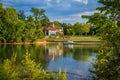 House on the shore of Lake Norman, in Cornelius, North Carolina. Royalty Free Stock Photo