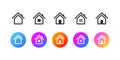 House signs. Home icon collection. Real estate. Various house icons. Vector illustration Royalty Free Stock Photo