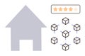 Smart Home Concept with Blockchain Technology and Customer Review Integration Royalty Free Stock Photo