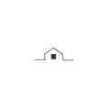 A house silhouette, vector hand drawn icon. Property rental theme.