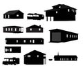 House Silhouettes Royalty Free Stock Photo