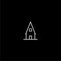 House simple icon isolated on dark background Royalty Free Stock Photo