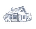 House sketch vector Royalty Free Stock Photo