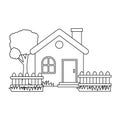 House sketch vector for coloring book Royalty Free Stock Photo