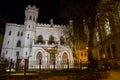House of Small guild in the Old city in Riga in Latvia. Night landscape with lighting Royalty Free Stock Photo