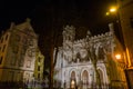House of Small guild in the Old city in Riga in Latvia. Night landscape with lighting Royalty Free Stock Photo