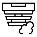 House smoke detector icon outline vector. Home control system