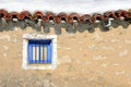 House with snow on roof in winter Royalty Free Stock Photo