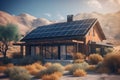 House solar panels. Generate Ai Royalty Free Stock Photo