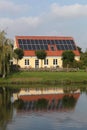 House with solar panels on the roof