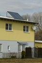 House with solar water heater