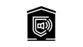 house sound signalization glyph icon animation