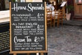 House Specials Menu Board Royalty Free Stock Photo