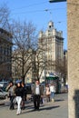 House with a spire on the Square of the Constitution, Kharkov, U