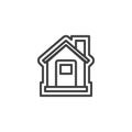 House Sticker line icon