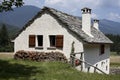 House with stone roof