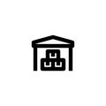 Barn farm icon. Cargo sign Royalty Free Stock Photo