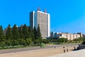 The house on the street of Pyongyang, North Korea