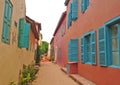 House structure designs on Goree Island Royalty Free Stock Photo
