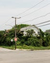House surrounded by foliage, in the Rockaways, Queens, New York City Royalty Free Stock Photo
