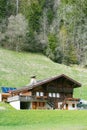 House in Swiss Alps Royalty Free Stock Photo