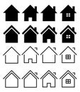 House symbol set Royalty Free Stock Photo